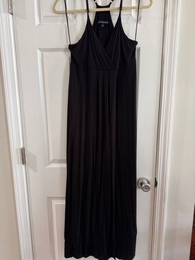 Saint Tropez West Black Spaghetti-Strap Maxi Dress